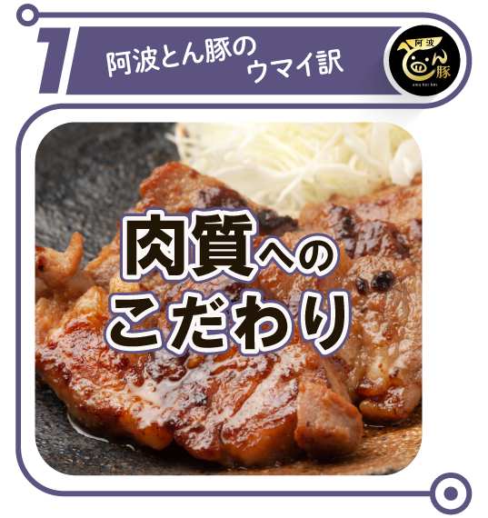 阿波とん豚の肉質へのこだわり